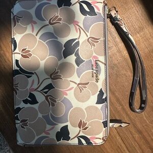 Kate Spade Floral Wristlet - Cream and Pink